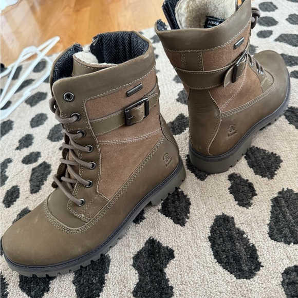 Brown Lace-Up Combat Boots women’s - Picture 6 of 8